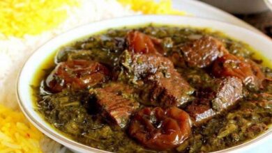طرز تهیه خورشت آلو اسفناج